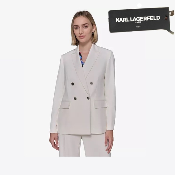 KARL LAGERFELD PARIS  NWT Double-Breasted Blazer - Picture 1 of 9